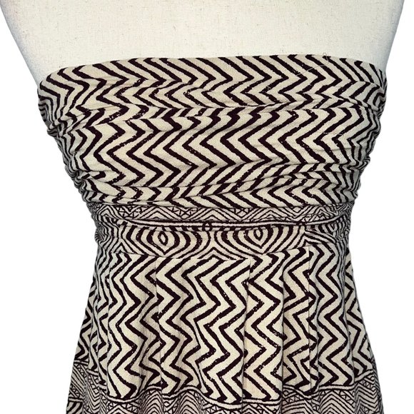 Edme & Esyllte for Anthropologie Strapless Aztec Print Maxi Dress Size 2 - Picture 9 of 12